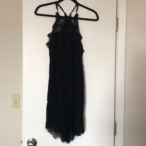 Free People Black Lace Slip Dress